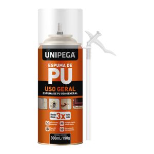 Espuma Expansiva Uso Geral 300ml/190g Amarelo Unipega