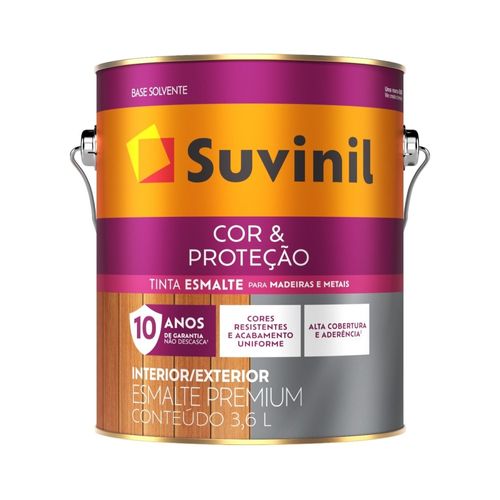 Tinta Esmalte Cor & Proteção Preto Galão 3,6L Suvinil