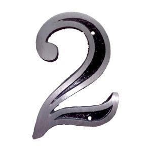 Número Residencial 2 12cm Alumínio Fundial