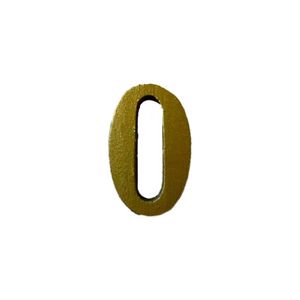 Número para Apartamento 0 5cm Alumínio Dourado Fundial