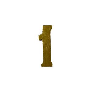 Número para Apartamento 1 5cm Alumínio Dourado Fundial