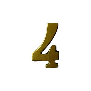 Número para Apartamento 4 5cm Alumínio Dourado Fundial