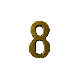 Número para Apartamento 8 5cm Alumínio Dourado Fundial