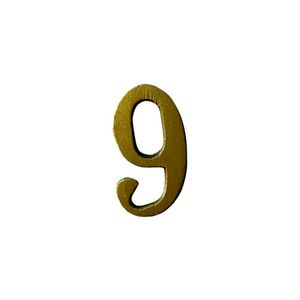 Número para Apartamento 9 5cm Alumínio Dourado Fundial