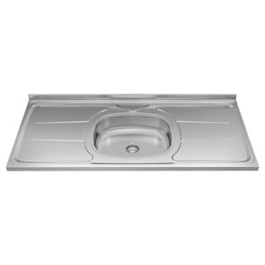 Pia Plus 30 Inox 120 x 53 cm com Válvula 31230 GhelPlus