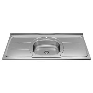 Pia Dubai Inox 120 x 54,5 cm com Válvula 35230 GhelPlus