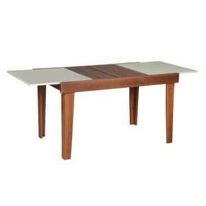 Mesa Extensível Oregon Pinhão/Off White GR006 Gromóveis
