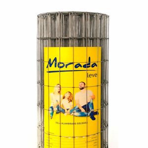Tela Soldada Galvanizada Morada Leve 5x10cm 1,50m Fio 1,90mm Rolo 25m Insul