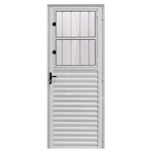 Porta de Alumínio Social 80 x 210 cm Lado Direito PS025 Esal
