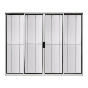 Janela de Alumínio Vitrô 4 Folhas com Grade 120 x 100 cm VT171 Esal