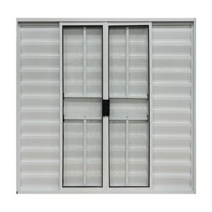 Janela de Alumínio Veneziana 6 Folhas com Grade 120 x 100 cm VZ117 Esal