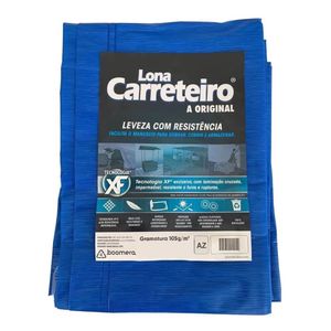 Lona de Polietileno 6x5m com ilhós Azul Lona Carreteiro