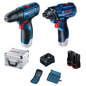 Kit Parafusadeira GSR 120-LI + Furadeira de Impacto GDR 120-LI + Maleta + 26 Acessórios 06019G80E3 Bosch