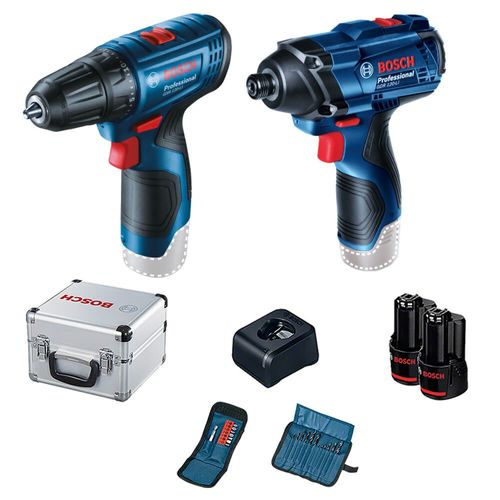 Kit Parafusadeira GSR 120-LI + Furadeira de Impacto GDR 120-LI + Maleta + 26 Acessórios 06019G80E3 Bosch