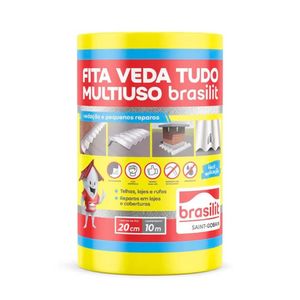 Fita Asfáltica Veda Tudo Multiuso 20cm x 10m Brasilit