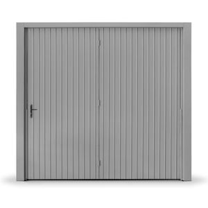 Portão Contrapeso em Chapa Pintada com Porta Auxiliar Esquerda 260 x 220 cm 681LE Maxiaço