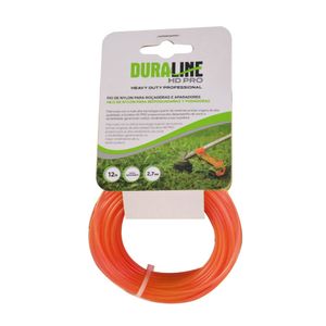 Fio de Nylon para Aparador 2,7mm Duraline Redondo Vermelho HD27012R Nordtech