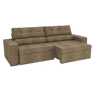 Estofado Lanus 4 Lugares Suede Caramelo Kappesberg