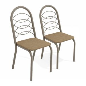 Cadeira Holanda 2 peças Nickel/Cappuccino 2C009NK Kappesberg