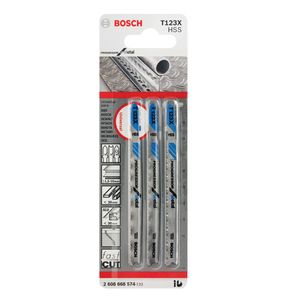 Lâmina de Serra Tico-Tico para Metal T123X 3 peças 2608638472 Bosch