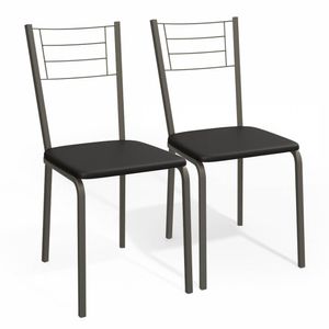 Cadeira Dubai 2 peças Bronze/Preto 2C111BRZ Kappesberg