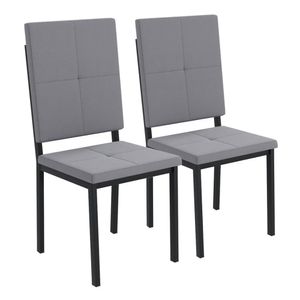 Cadeira Dalian 2 peças Preto Fosco/Suede Cinza Titânio 2C126PRF Kappesberg
