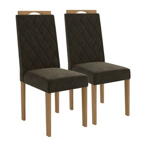 Cadeira Veludo Chumbo 2 peças 2CAD153EA Kappesberg