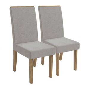 Cadeira Bouclé Cinza 2 peças 2CAD142NG Kappesberg