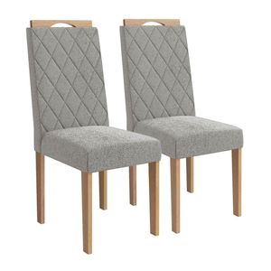 Cadeira Bouclé Cinza 2 peças 2CAD153EA Kappesberg