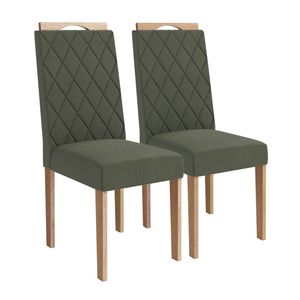 Cadeira Veludo Verde Prime 2 peças 2CAD152EA Kappesberg