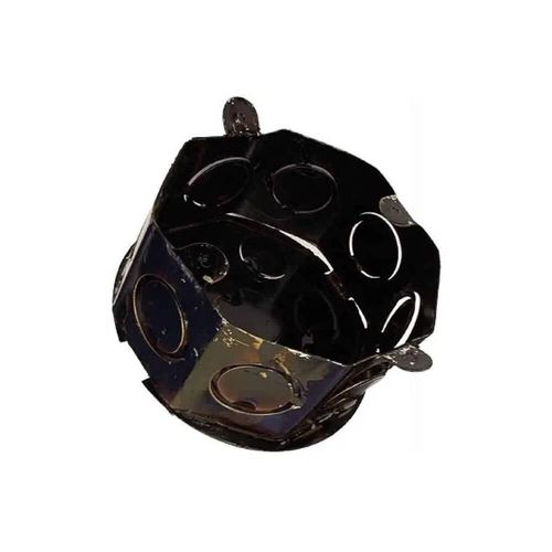 Caixa de Luz de Latão Redondo 5cm Preto Brasmax