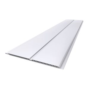 Forro de PVC Liso Geminado 7mm 20 cm x 4 m Branco Vitesse