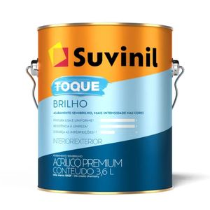 Tinta Toque Brilho Acrílico Semibrilho Branco Neve Galão 3,6L Suvinil