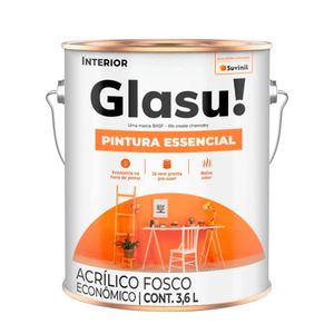 Tinta Pintura Essencial Acrílico Glasu! Fosco Branco Neve Galão 3,6L Suvinil