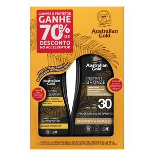 Kit Protetor Solar Corporal FPS 30 + Acelerador de Bronzeamento 6618 Australian Gold