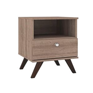 Mesa de Cabeceira Retrô 1 Gaveta Rústico RT3019 MovelBento