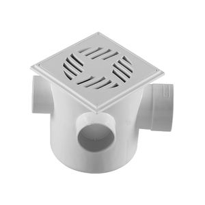 Caixa Sifonada Quadrada Branco 3 entradas CS1 Astra