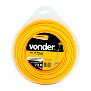 Fio de Nylon para Roçadeira 3mm Quadrado Amarelo 33.73.030.050 Vonder