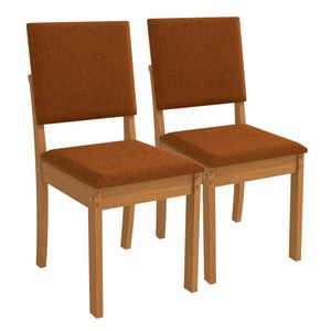 Cadeira Luna Bouclé Terracota 2 peças 2CAD160CN Kappesberg