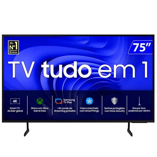 Smart TV LED 4K 75" UN75DU7700GXZD Samsung