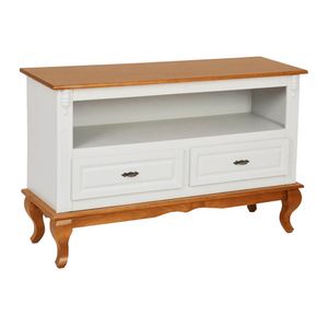 Rack Luiz XV Branco/Imbuia 160502 Incantare