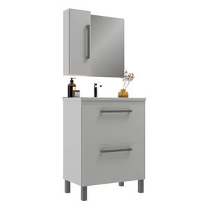 Balcão com Armário Cuba Bósnia 60 cm Branco Móveis Sander
