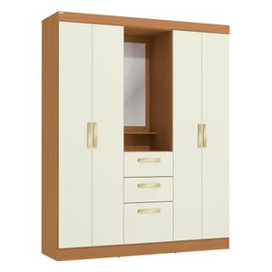 Guarda roupa 5 portas Canela/Off White R591 Kappesberg
