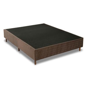 Box Casal 138 x 188 x 25 cm Veludo Marrom Kappesberg