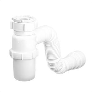 Sifão Sanfonado com Copo Branco SCP40 Astra