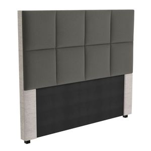Cabeceira Quadriculada Corino Chumbo 140 cm CAB011 Kappesberg