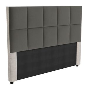 Cabeceira Quadriculada Corino Chumbo 160 cm CAB011 Kappesberg