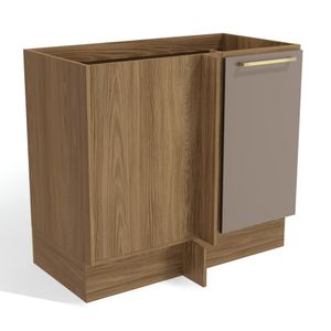 Balcão de canto 98 cm Botanic Nogueira/Fendi M625 Kappesberg