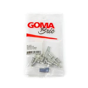 Jogo de Rebites de Repuxo 4,0 x 10mm 10 peças Alumínio 1012 Goma