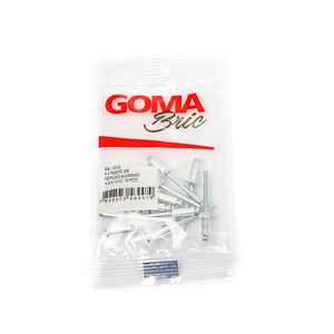 Jogo de Rebites de Repuxo 4,8 x 12mm 10 peças Alumínio 1015 Goma